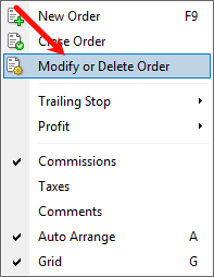 วิธีแก้ไข Stop Loss และ Take Profit ใน MT4